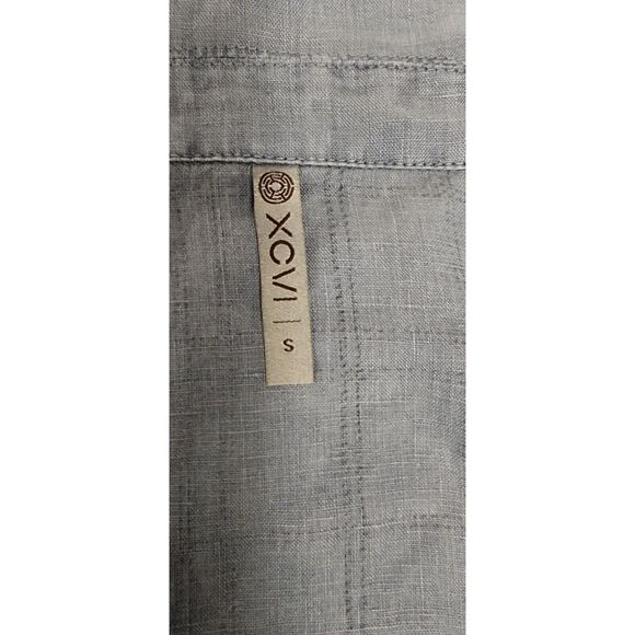 XCVI Chambray Blue Long Sleeve Button Down Blouse Size Small - Picture 9 of 11